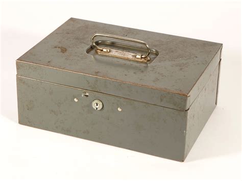 Vintage Metal Cash Box for sale 